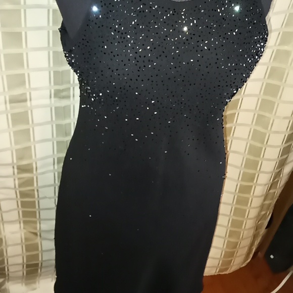 Chelsea Nites Black Beaded Evening Gown - Picture 6 of 6